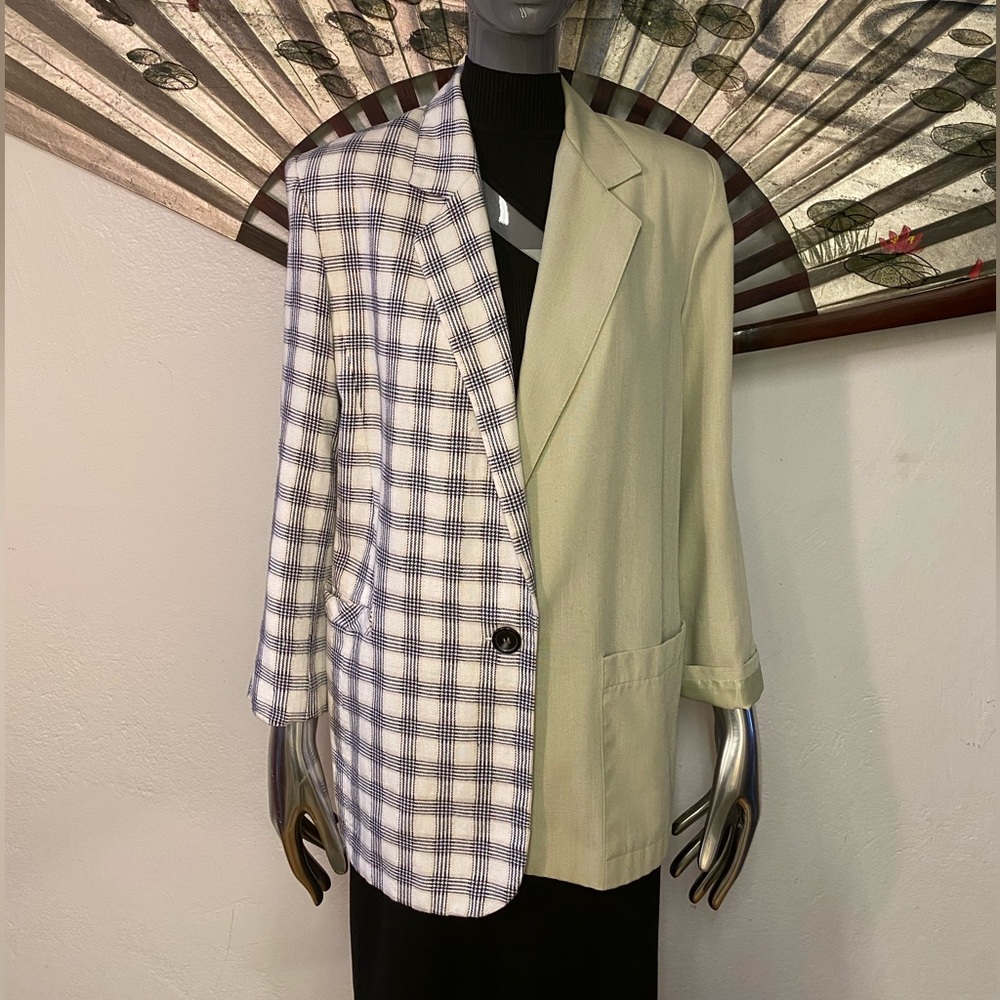 Vintage Upcycled Half and Half Blazer, XS / S